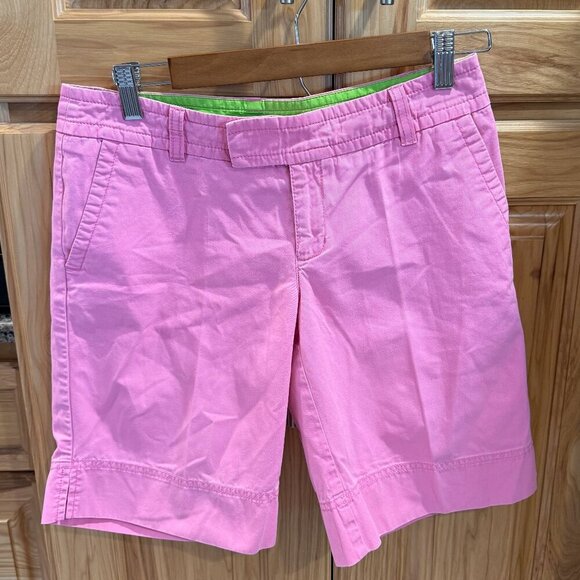 Lilly Pulitzer Palm Beach Fit Chino Shorts Women’s 2 Pink Vintage EUC - Picture 1 of 9